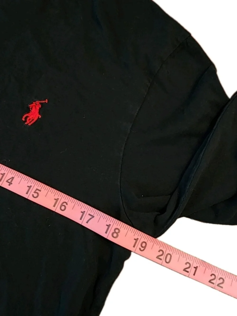 Polo Ralph Lauren Size S Custom Slim-Fit Black Long-Sleeve Crewneck Tee Shirt